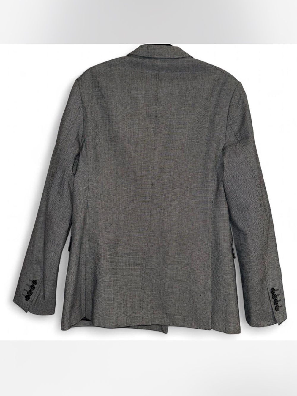 Zara gray checked double-breasted blazer - Picture 2 of 7